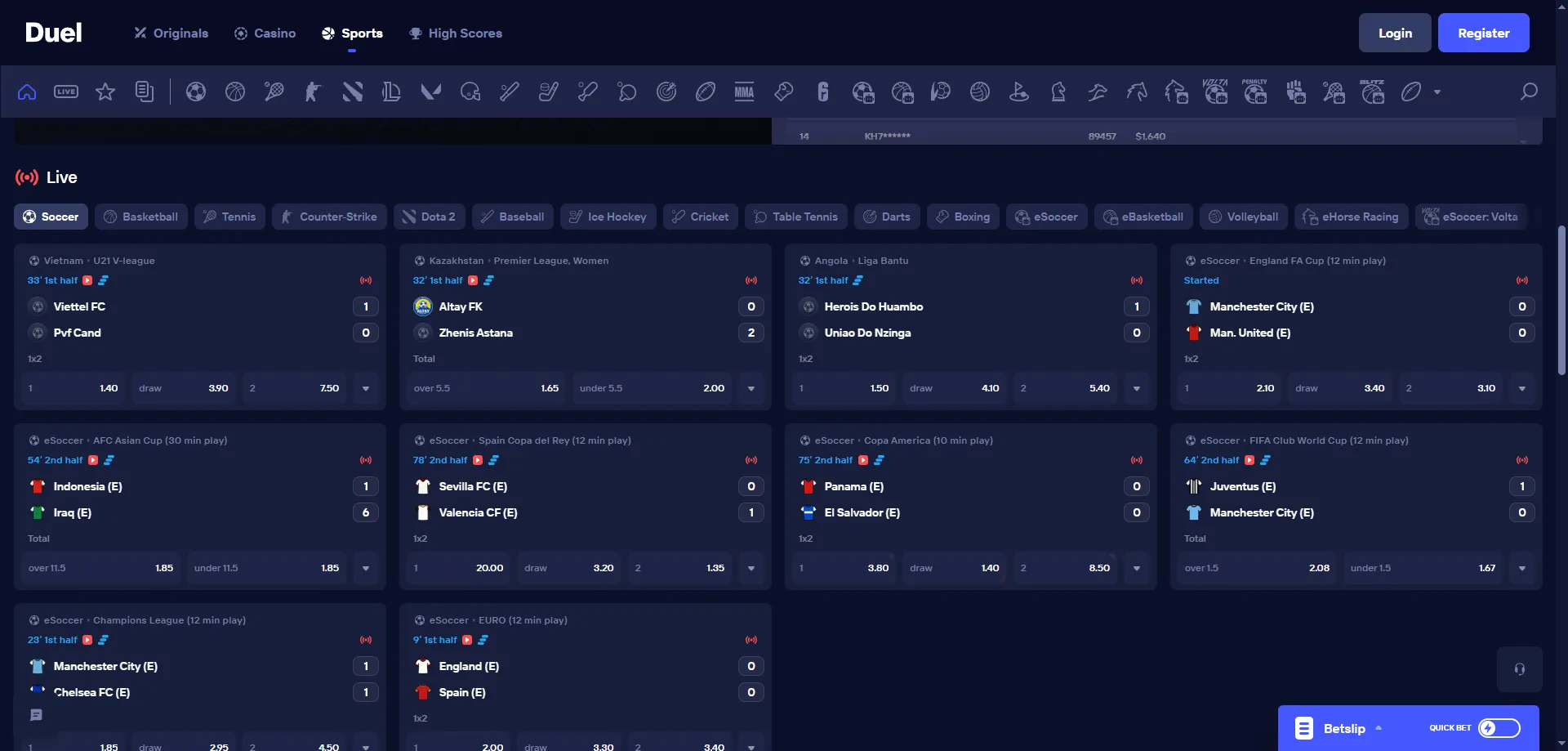 Duel sports &mdash; apuestas deportivas en Duel Casino para jugadores mexicanos